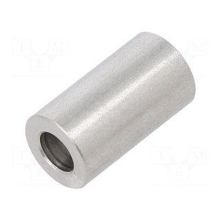 Spacer sleeve | 18mm | cylindrical | stainless steel | Out.diam: 10mm