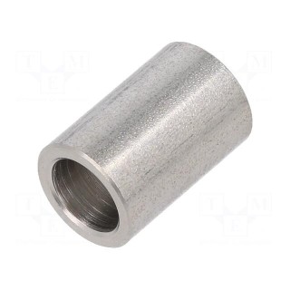 Spacer sleeve | 18mm | cylindrical | stainless steel | Out.diam: 12mm