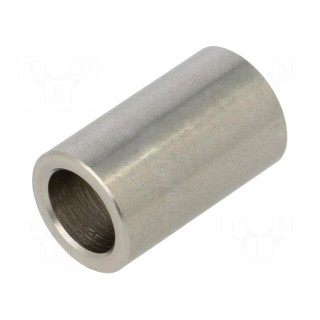 Spacer sleeve | 20mm | cylindrical | stainless steel | Out.diam: 12mm
