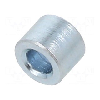 Spacer sleeve | 3mm | cylindrical | steel | zinc | Out.diam: 4mm