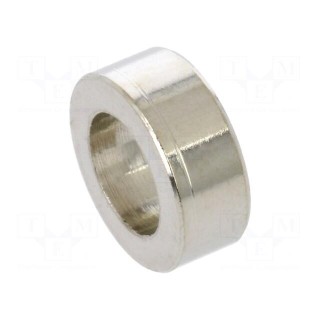 Spacer sleeve | 4mm | cylindrical | brass | nickel | Out.diam: 10mm