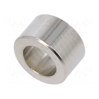 Spacer sleeve | 4mm | cylindrical | brass | nickel | Out.diam: 7mm
