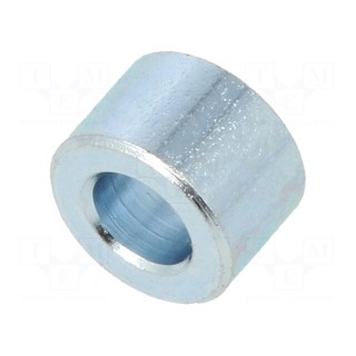 Spacer sleeve | 4mm | cylindrical | steel | zinc | Out.diam: 6mm