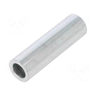 Spacer sleeve | 55mm | cylindrical | steel | zinc | Out.diam: 16mm