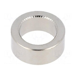 Spacer sleeve | 5mm | cylindrical | brass | nickel | Out.diam: 12mm