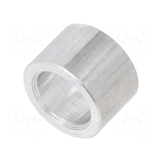 Spacer sleeve | 8mm | cylindrical | aluminium | Out.diam: 12mm