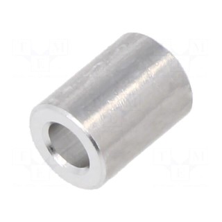 Spacer sleeve | 8mm | cylindrical | aluminium | Out.diam: 6mm