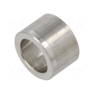 Spacer sleeve | 8mm | cylindrical | stainless steel | Out.diam: 12mm