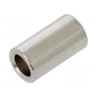 Spacer sleeve | 9mm | cylindrical | brass | nickel | Out.diam: 5mm