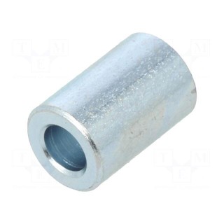 Spacer sleeve | 9mm | cylindrical | steel | zinc | Out.diam: 6mm