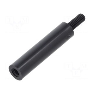 Screwed spacer sleeve | cylindrical | polyamide | M3 | M3 | 25mm | black