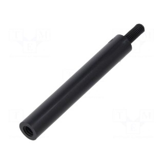 Screwed spacer sleeve | cylindrical | polyamide | M3 | M3 | 40mm | black