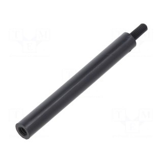 Screwed spacer sleeve | cylindrical | polyamide | M3 | M3 | 50mm | black