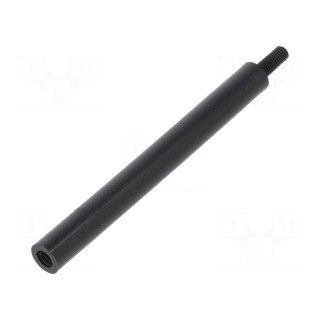 Screwed spacer sleeve | cylindrical | polyamide | M3 | M3 | 55mm | black