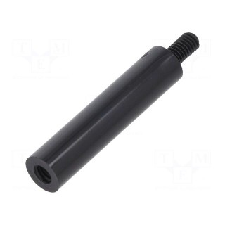 Screwed spacer sleeve | cylindrical | polyamide | M4 | M4 | 35mm | black