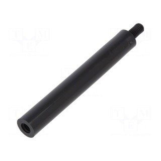 Screwed spacer sleeve | cylindrical | polyamide | M4 | M4 | 55mm | black