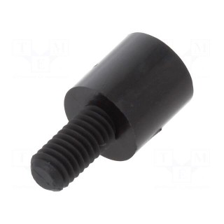Screwed spacer sleeve | cylindrical | polyamide | M4 | M4 | 8mm | black
