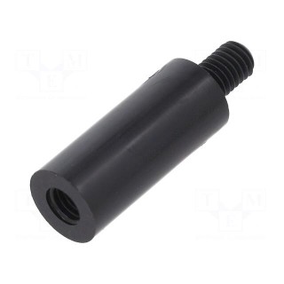 Screwed spacer sleeve | cylindrical | polyamide | M5 | M5 | 23mm | black