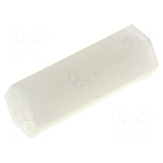 Screwed spacer sleeve | hexagonal | polyamide | M2 | L: 13mm