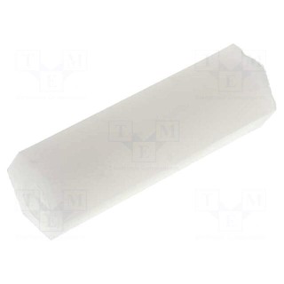 Screwed spacer sleeve | hexagonal | polyamide | M3 | 17mm