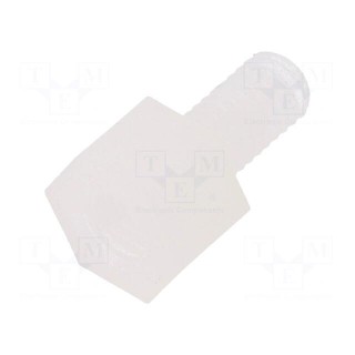 Screwed spacer sleeve | hexagonal | polyamide | M3 | M3 | 4mm