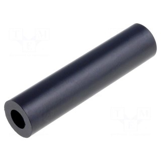 Spacer sleeve | cylindrical | polyamide | L: 15mm | Øout: 10mm | black