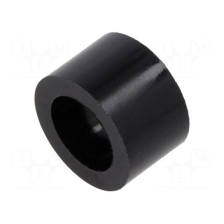 Spacer sleeve | cylindrical | polyamide | L: 10mm | Øout: 16mm | black