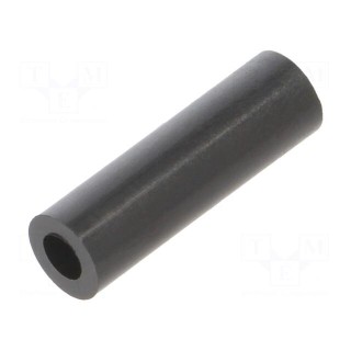 Spacer sleeve | cylindrical | polyamide | L: 15mm | Øout: 5mm | black