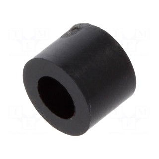 Spacer sleeve | cylindrical | polyamide | L: 3mm | Øout: 4mm | black