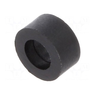 Spacer sleeve | cylindrical | polyamide | L: 3mm | Øout: 6mm | black