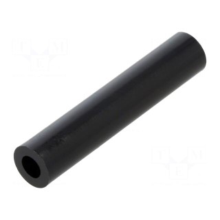 Spacer sleeve | cylindrical | polyamide | L: 40mm | Øout: 8mm | black