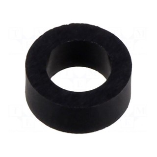 Spacer sleeve | cylindrical | polyamide | L: 4mm | Øout: 10mm | black