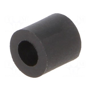 Spacer sleeve | cylindrical | polyamide | L: 5mm | Øout: 5mm | black