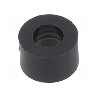 Spacer sleeve | cylindrical | polyamide | L: 5mm | Øout: 8mm | black