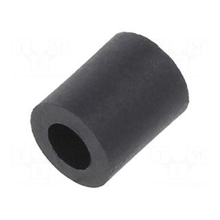 Spacer sleeve | cylindrical | polyamide | L: 6mm | Øout: 5mm | black