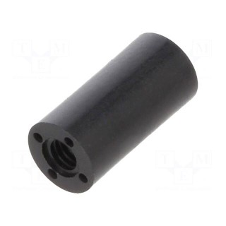 Spacer sleeve | cylindrical | polyamide | M2,5 | L: 10mm | Øout: 5mm