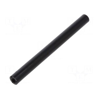 Spacer sleeve | cylindrical | polyamide | M2 | L: 45mm | Øout: 4mm | black