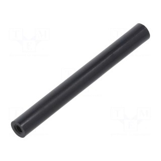 Spacer sleeve | cylindrical | polyamide | M3 | L: 55mm | Øout: 6mm | black