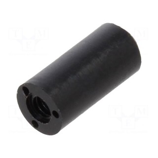 Spacer sleeve | cylindrical | polyamide | M2 | L: 8mm | Øout: 4mm | black