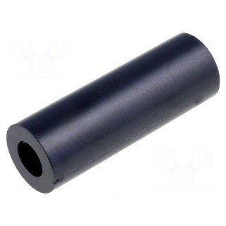 Spacer sleeve | cylindrical | polystyrene | L: 20mm | Øout: 7mm | black