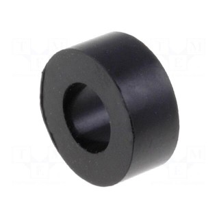 Spacer sleeve | cylindrical | polystyrene | L: 3mm | Øout: 7mm | black