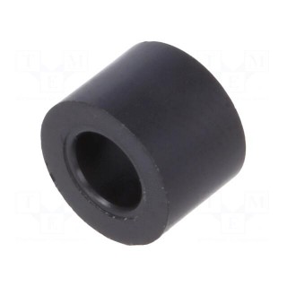 Spacer sleeve | cylindrical | polystyrene | L: 5mm | Øout: 7mm | black
