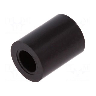 Spacer sleeve | cylindrical | polystyrene | L: 9mm | Øout: 7mm | black
