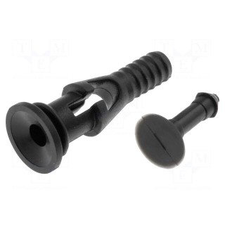 Fastener for fans and protections | plastic | black | 4.5mm