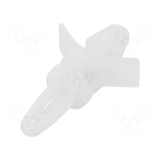 PCB distance | polyamide | L: 6.4mm | snap fastener | Colour: natural