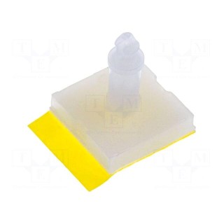 Self-adhesive holder | polyamide | L: 11.11mm | Ø2: 2.54mm