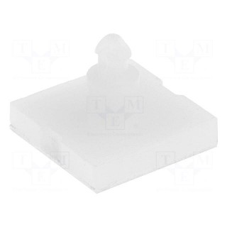 Self-adhesive holder | polyamide | L: 6.4mm | Ø2: 2.54mm