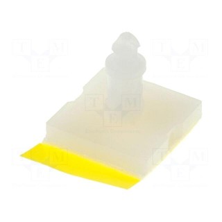 Self-adhesive holder | polyamide | L: 9.53mm | Ø2: 2.54mm