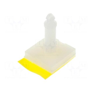 Self-adhesive holder | polyamide | L: 14.3mm | Ø2: 2.54mm