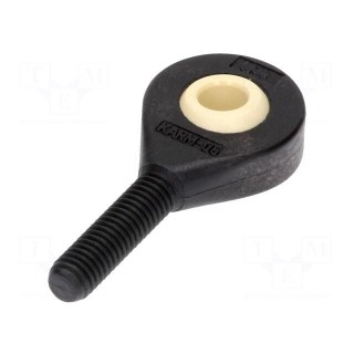Ball joint | Øhole: 6mm | Thread: M6 | Mat: igumid G | Pitch: 1,0 | L: 21mm